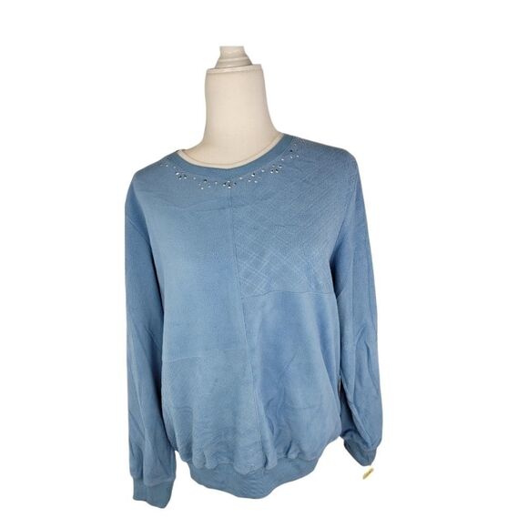 Alfred Dunner Light Blue Pullover sweater small NWT - Picture 1 of 4
